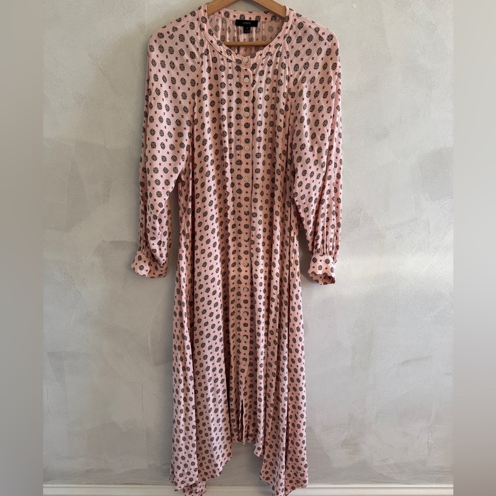 J. Crew - Handkerchief Hem Shirtdress in Medallion Print - Size M